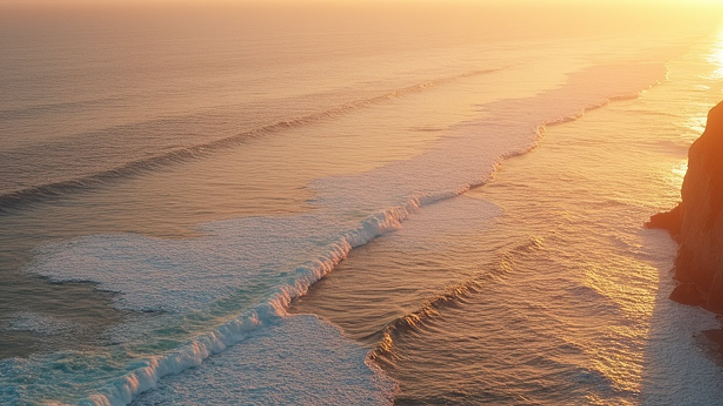 California coastline at golden hour